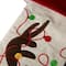Glitzhome® 21" LED Embroidered Reindeer Linen Christmas Stocking